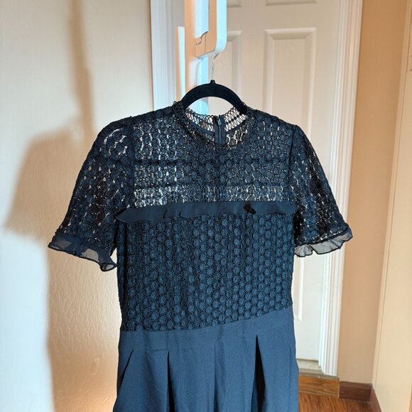 Chelsea28 Lace Bodice Black Jumpsuit – Size 12 - Picture 2 of 5